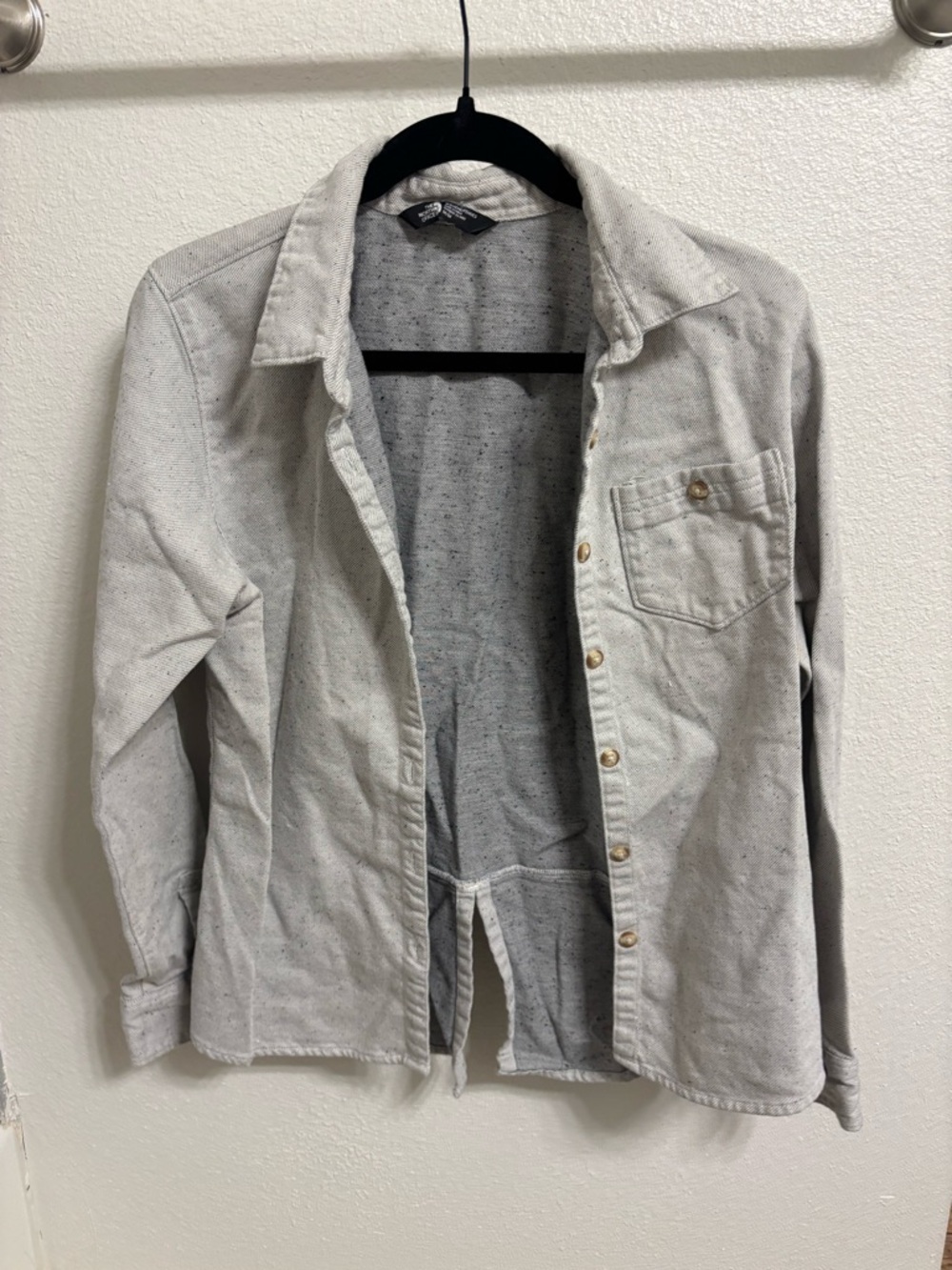 The North Face Speckled Light Gray Shirt Jacket